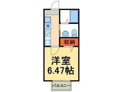 グランシティ我孫子(1K/1階)の間取り写真