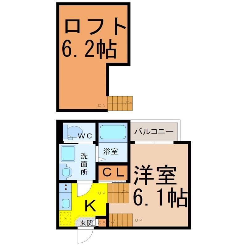 ヴィーナスヒル金山(1K/1階)の間取り写真