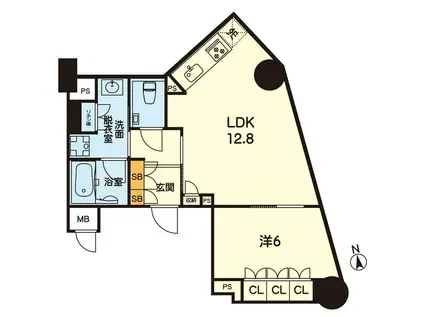 ザ・熊本ガーデンズ 812号(1LDK/8階)の間取り写真