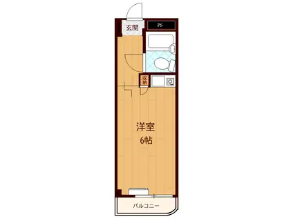 スカイガーデン(ワンルーム/8階)の間取り写真