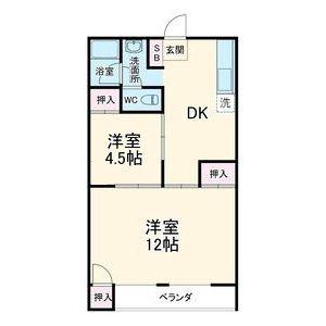 ナカシマビル(2DK/2階)の間取り写真