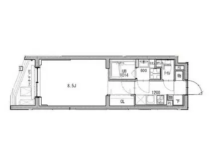 ルネサンスコート祐天寺(1K/3階)の間取り写真