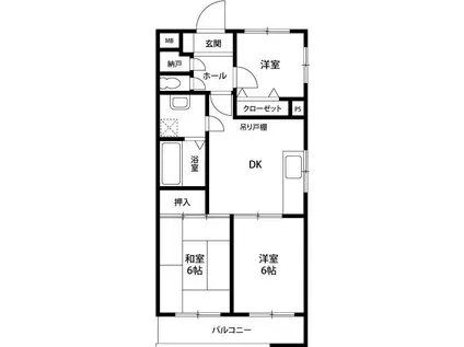サンヒルズ東戸塚(3DK/2階)の間取り写真