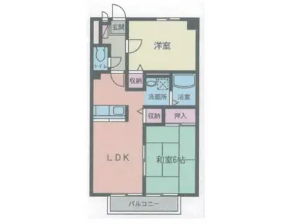 サンモール小机2(2LDK/1階)の間取り写真