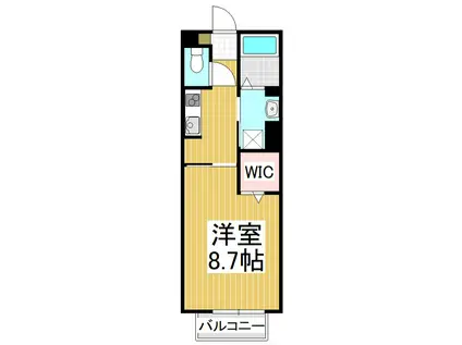 ASK高田I(1K/1階)の間取り写真