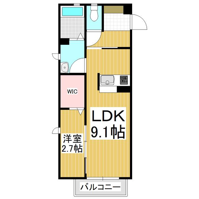 メゾンドローレル(1LDK/1階)の間取り写真