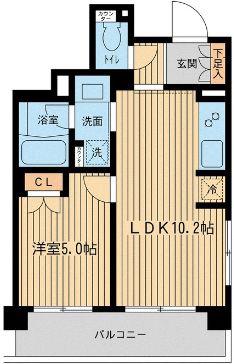 KDX川口幸町レジデンス(1LDK/1階)の間取り写真