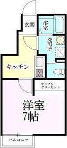 パールフォレスト(1K/1階)の間取り写真