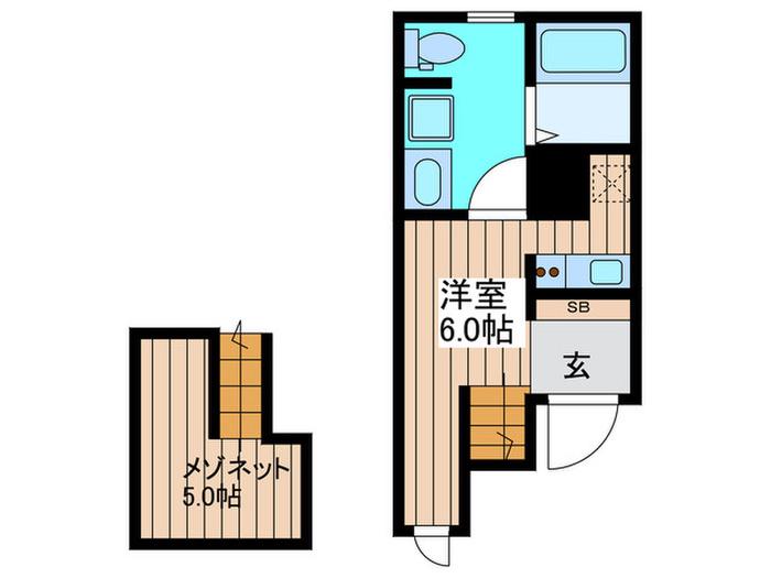 SAKURACROSSRESIDENCE(ワンルーム/1階)の間取り写真