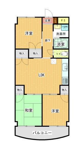 マルイカトレアマンション(3LDK/8階)の間取り写真