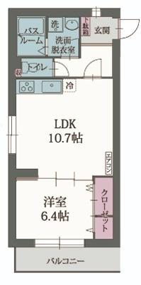 レジーナ(1LDK/4階)の間取り写真