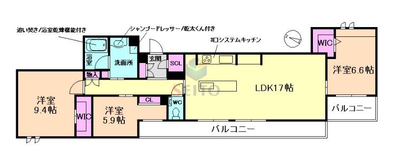 ラコルト プリモ(3LDK/3階)の間取り写真