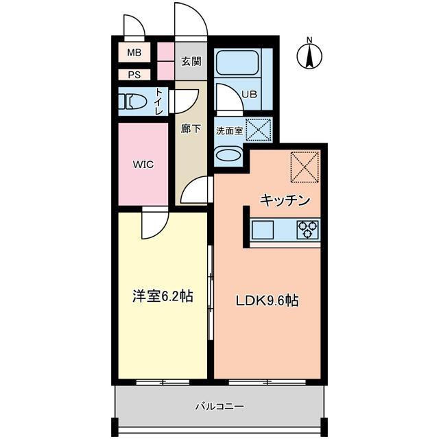 モストンソラーレ(1LDK/3階)の間取り写真
