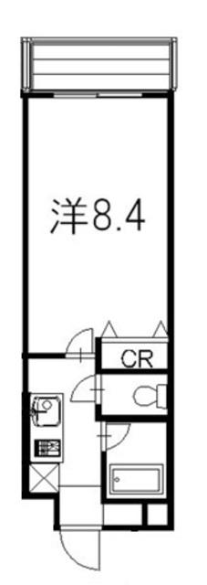 グランブルー(1K/2階)の間取り写真