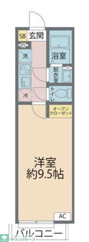 カインドネス所沢青葉台(1K/1階)の間取り写真