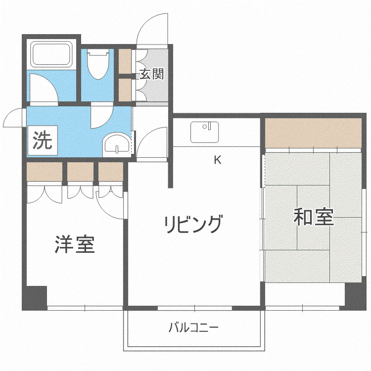 TNE・VINTEGE20(2DK/4階)の間取り写真