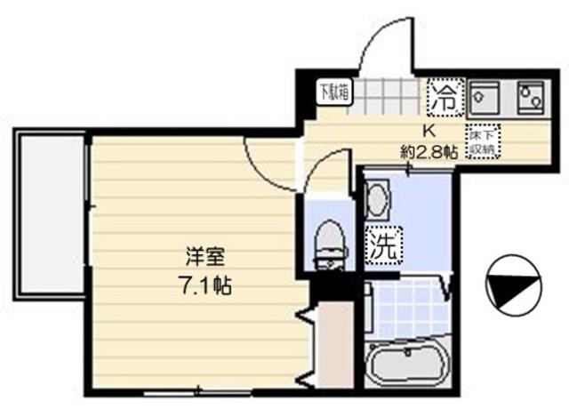 EXCEED TODA(1K/1階)の間取り写真