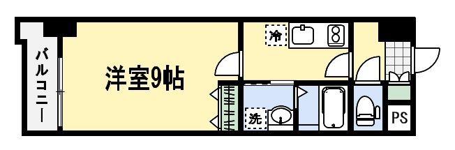 ロイヤルノースナイン(1K/12階)の間取り写真