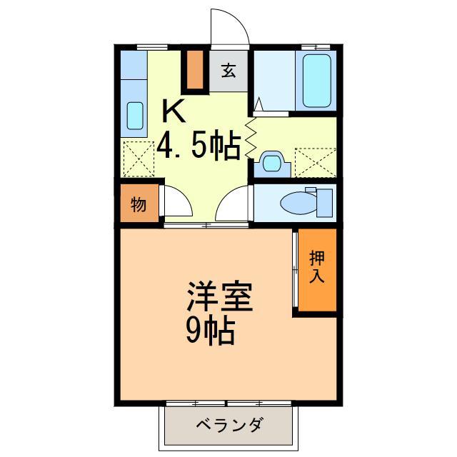 コンフォートハイツ(1K/1階)の間取り写真