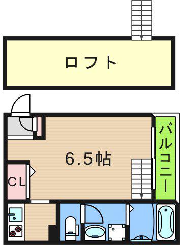 エバーグリーンテラス(1K/1階)の間取り写真