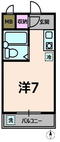 リッチライフ伊川谷I(ワンルーム/2階)の間取り写真