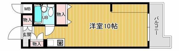 ワコーレ篠原中町(ワンルーム/1階)の間取り写真