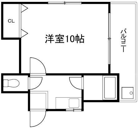昭和屋ビル(1K/4階)の間取り写真