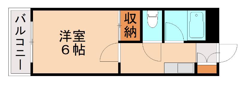 プレアール塔原東(1K/4階)の間取り写真