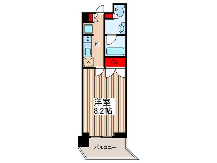 プライムメゾン浅草イースト(1K/7階)の間取り写真