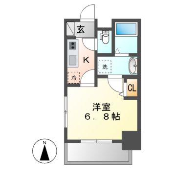 プレサンス広小路通パルス(1K/10階)の間取り写真