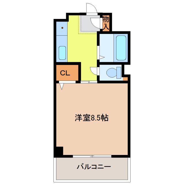 YOUNGVILLAGE2(1K/4階)の間取り写真