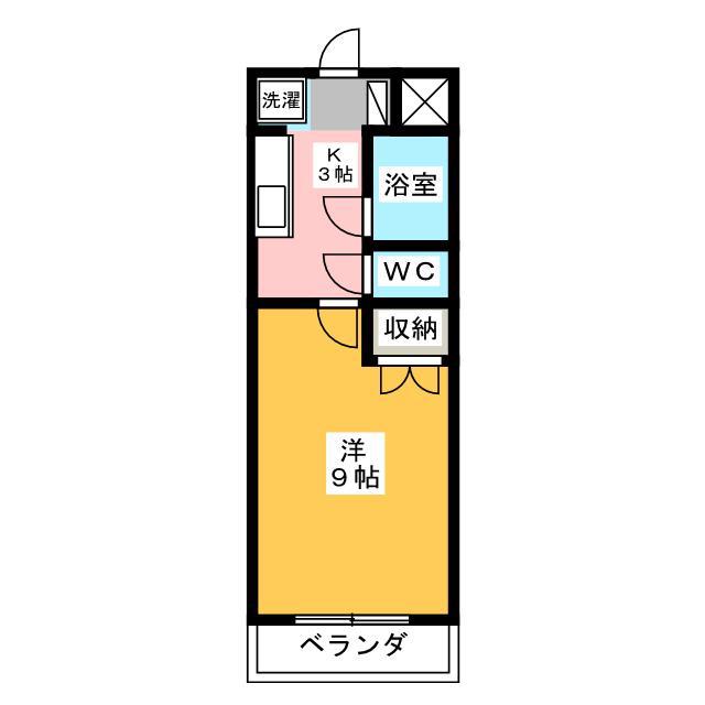ラルフローレII(1K/1階)の間取り写真