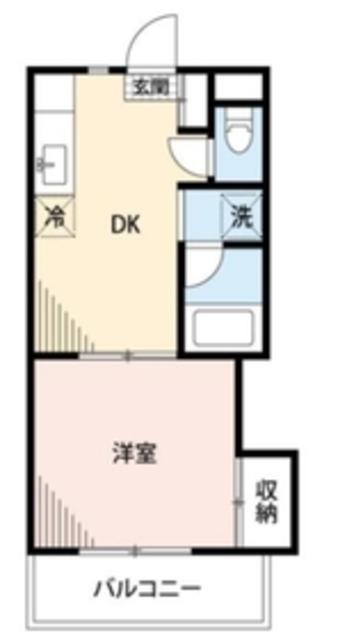 第13島田マンション(1DK/2階)の間取り写真