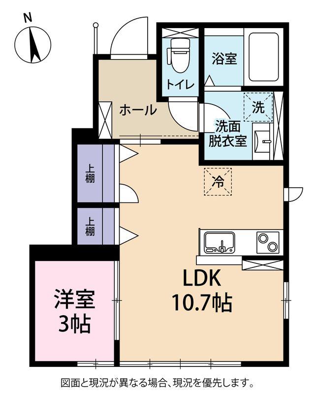 FOREST伏見B(1LDK/1階)の間取り写真