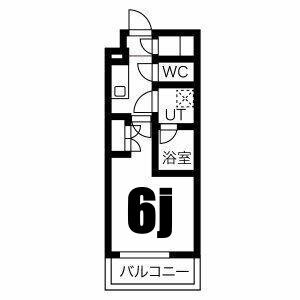 マテリア横浜ノースII(1K/2階)の間取り写真