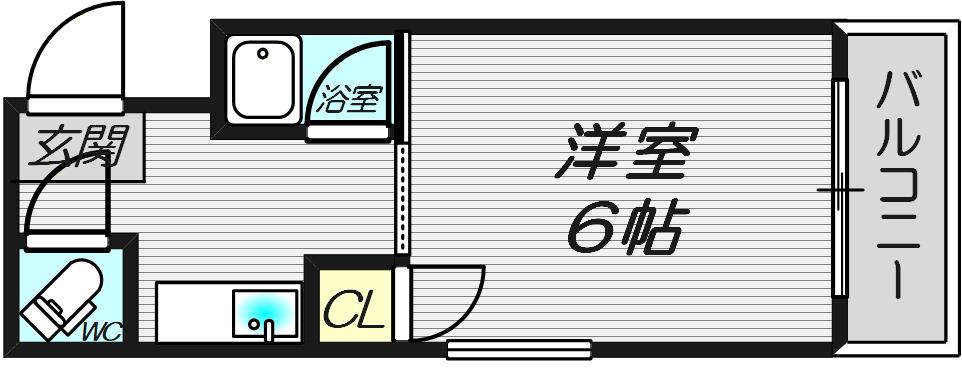 関本マンション(1K/5階)の間取り写真