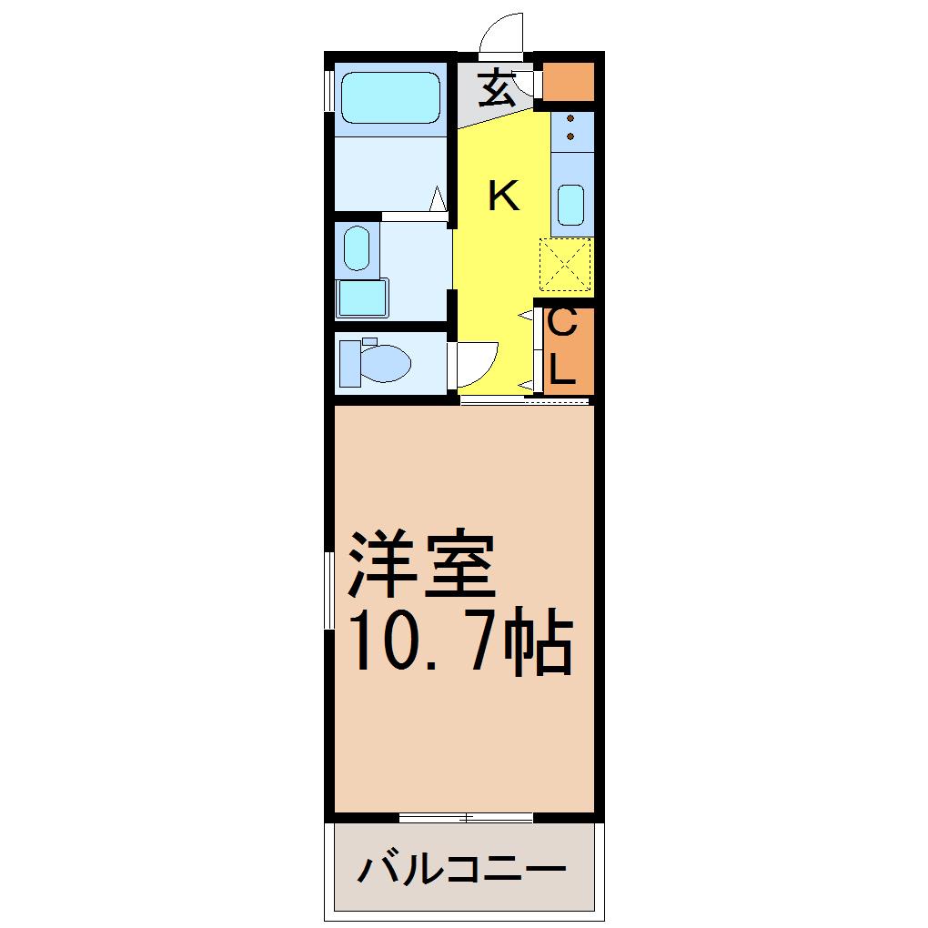 ルヴェール吹上(1K/9階)の間取り写真
