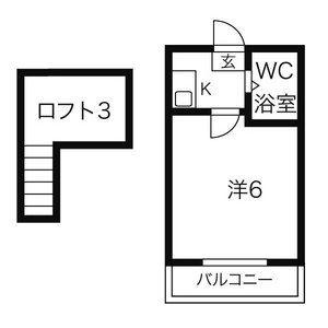 フジテラス小幡(1K/1階)の間取り写真