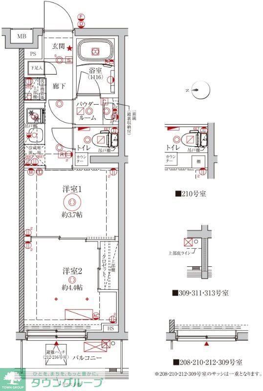 クレイシアIDZ中野野方(2K/2階)の間取り写真