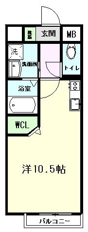 L・Aマンション菊陽(1K/2階)の間取り写真