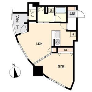 ドゥーエ上前津(1LDK/6階)の間取り写真