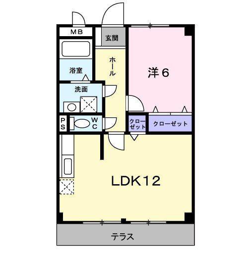 リード21(1LDK/1階)の間取り写真