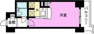 セラヴィ蒲生(ワンルーム/6階)の間取り写真
