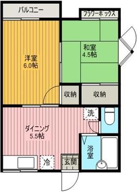 ストリュームT(2K/2階)の間取り写真