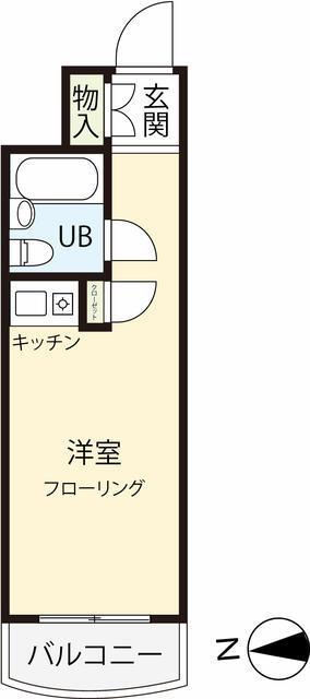 入谷センチュリープラザ21(ワンルーム/9階)の間取り写真