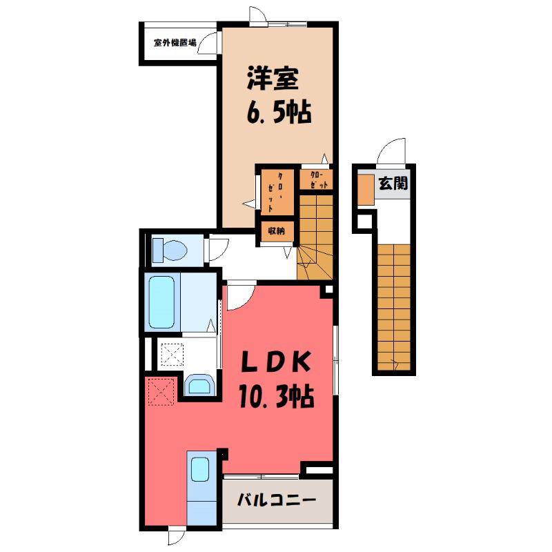 セブンI(1LDK/2階)の間取り写真