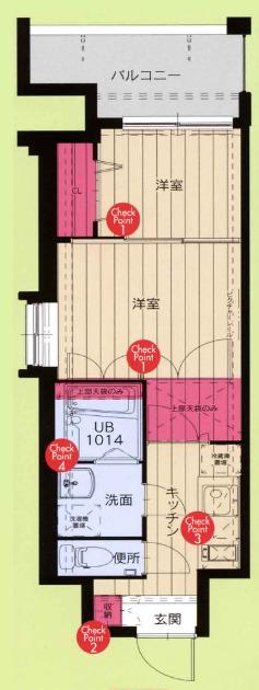 ORIENT BLD NO.86クロスケゲートタワー(2K/8階)の間取り写真