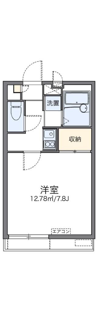 レオパレスウィーンI(1K/1階)の間取り写真