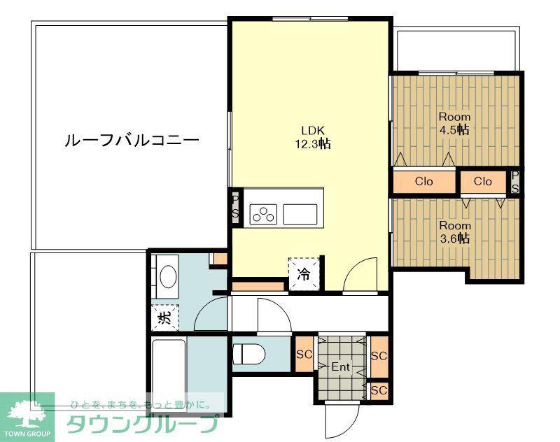 EDIT吉祥寺(2LDK/3階)の間取り写真