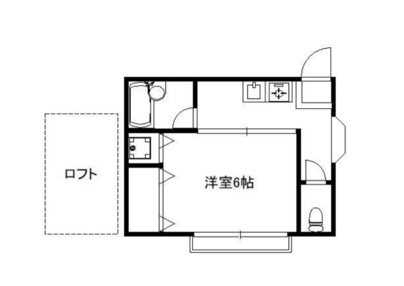ハイムチェリー(1K/2階)の間取り写真